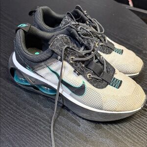 Nike Kids Sneakers - Black and Teal Highlights
